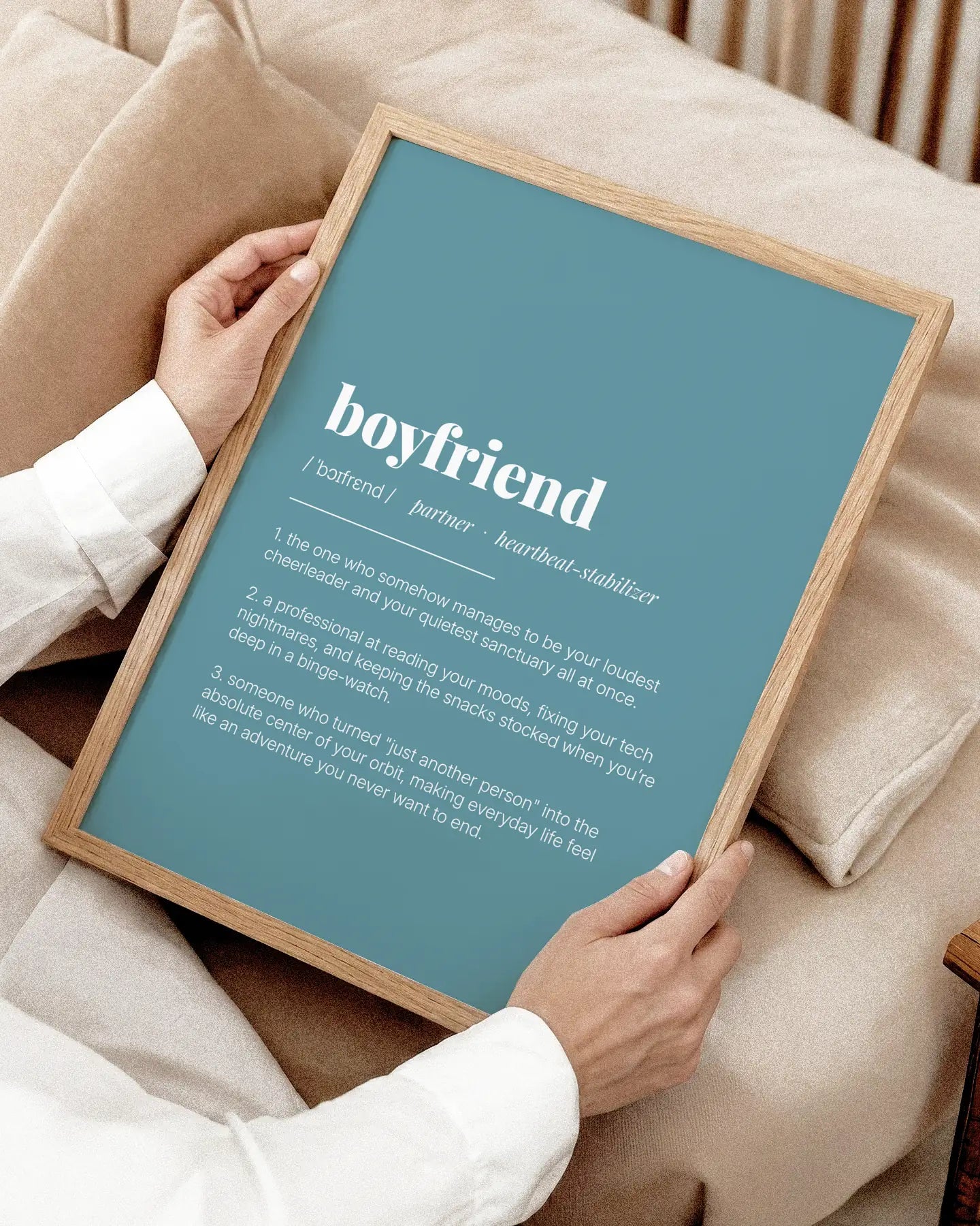 Definition Poster of Boyfriend on Sea Glass background