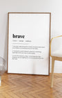 Definition Poster of Brave on Gallery White background