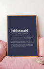 Definition Poster of Bridesmaid on Deep Navy background