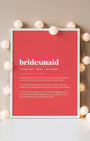 Definition Poster of Bridesmaid on Strawberry background