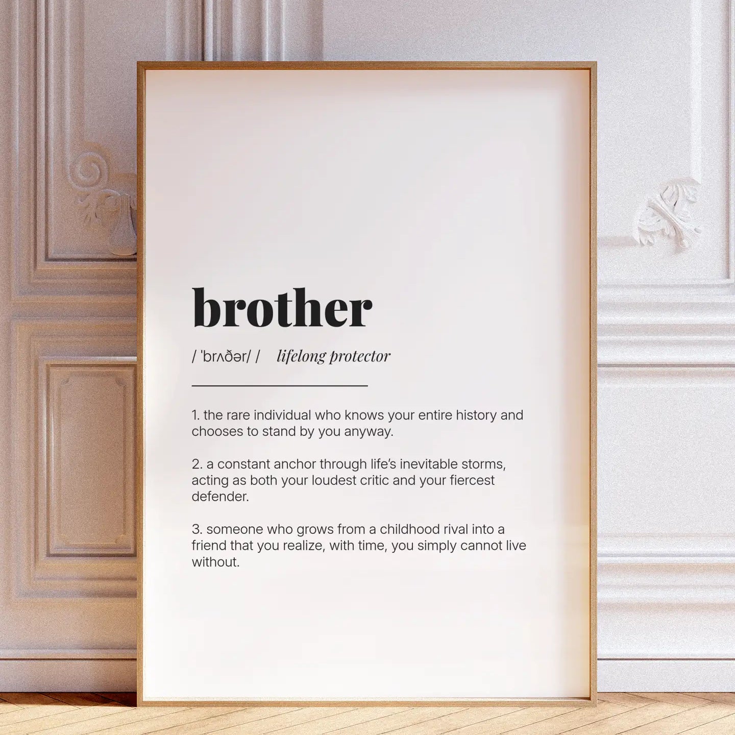 Definition Poster of Brother on Gallery White background