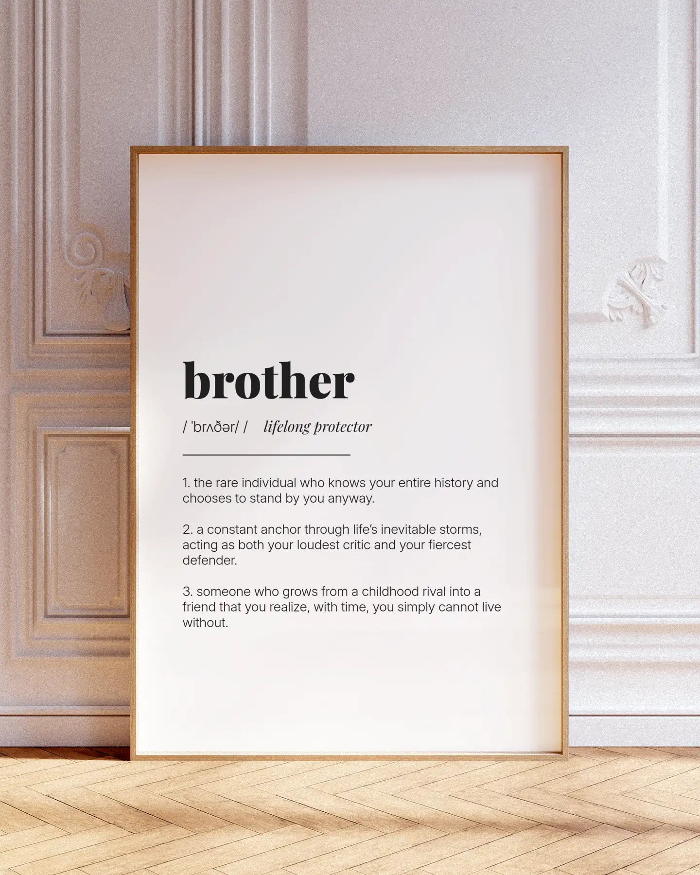 Definition Poster of Brother on Gallery White background