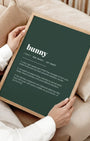 Definition Poster of Bunny on Emerald background