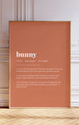 Definition Poster of Bunny on Terracotta background