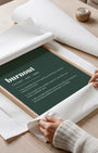 Definition Poster of Burnout on Emerald background