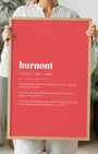 Definition Poster of Burnout on Strawberry background