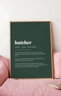 Definition Poster of Butcher on Emerald background