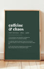 Definition Poster of Caffeine<br />& Chaos on Emerald background