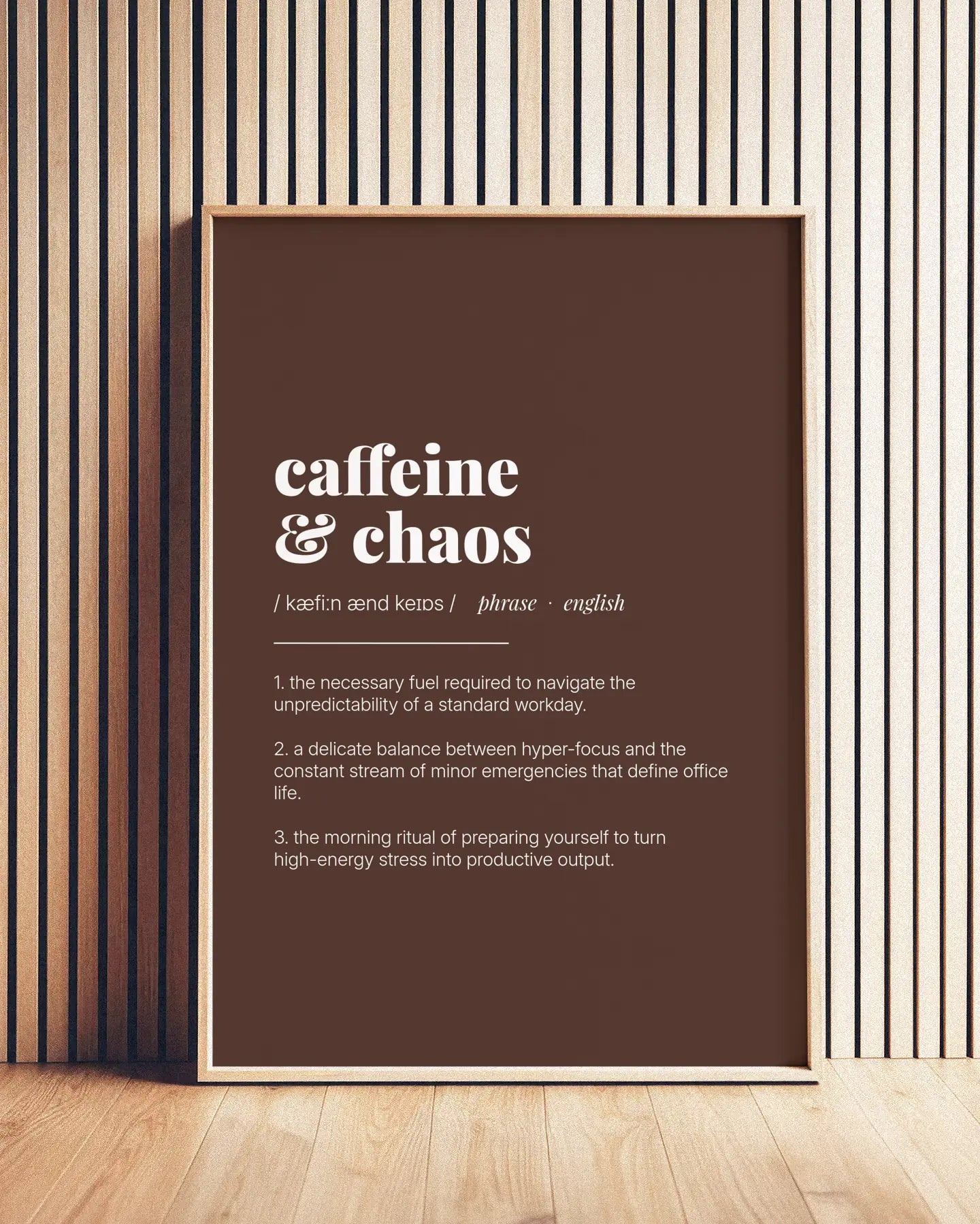 Definition Poster of Caffeine<br />& Chaos on Espresso background