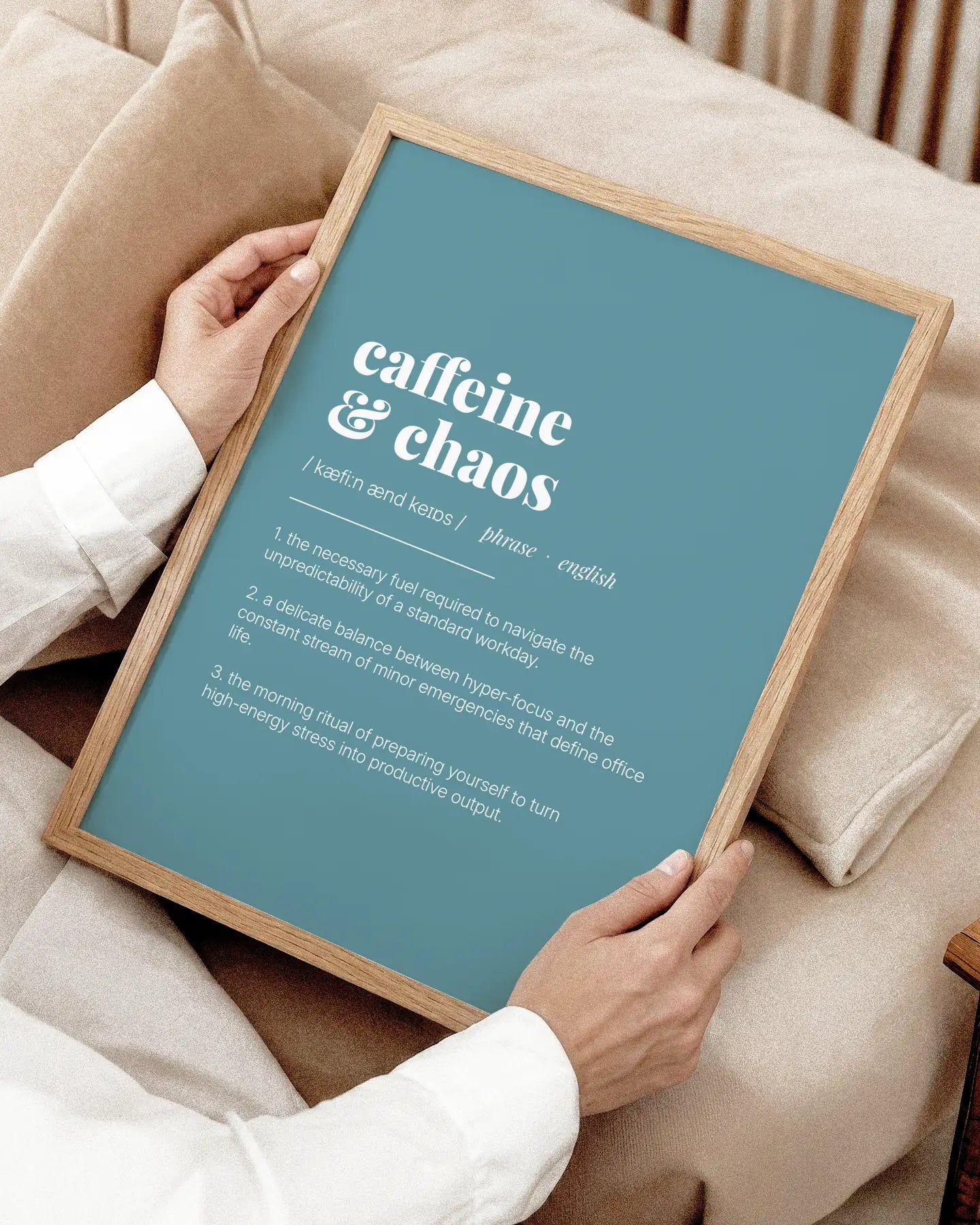Definition Poster of Caffeine<br />& Chaos on Sea Glass background