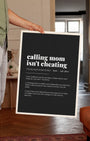 Definition Poster of Calling Mom<br />Isn't Cheating on Midnight Ink background