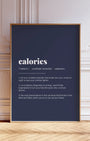 Definition Poster of Calories on Deep Navy background