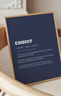 Definition Poster of Cancer on Deep Navy background