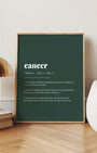 Definition Poster of Cancer on Emerald background