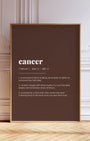 Definition Poster of Cancer on Espresso background