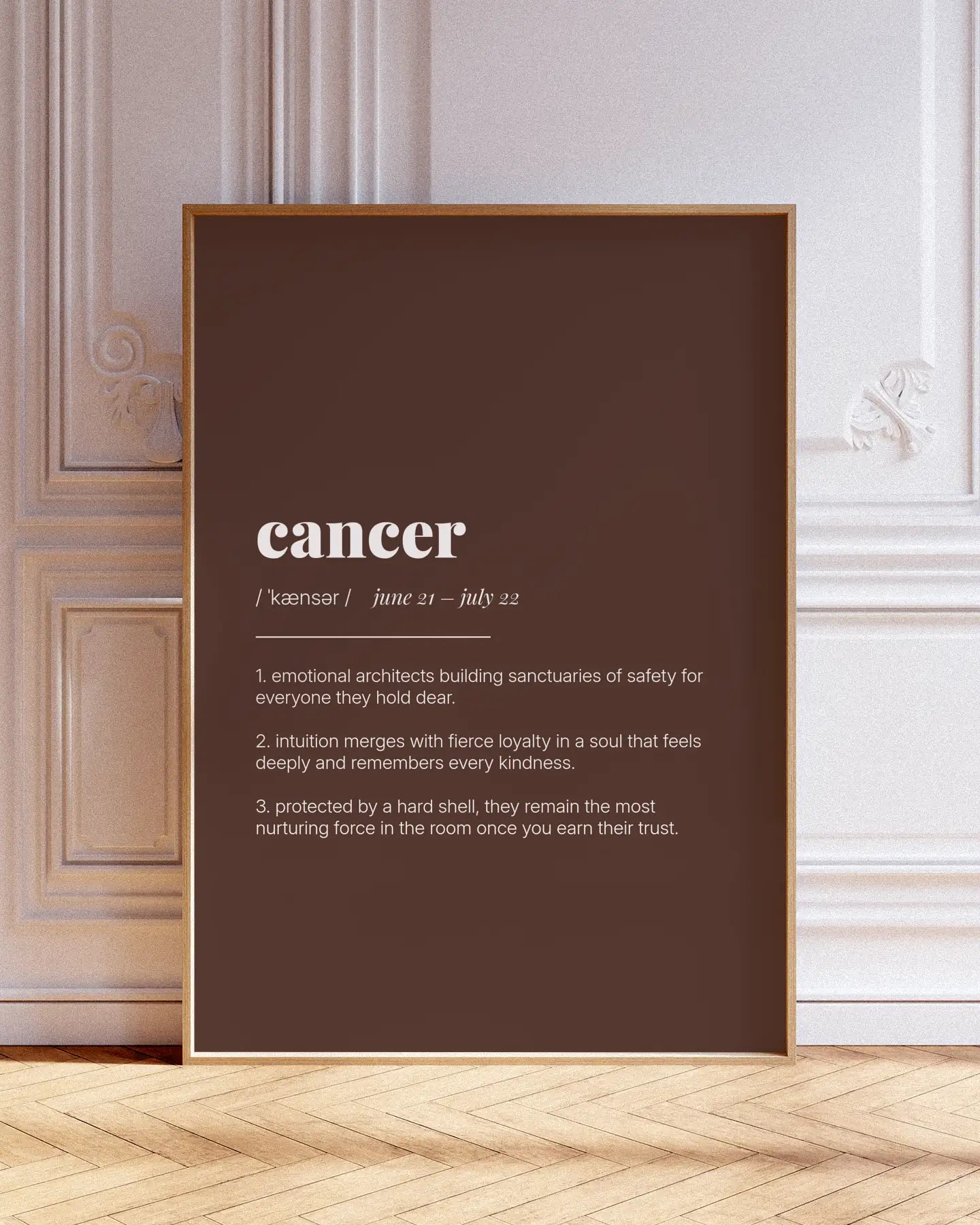 Definition Poster of Cancer on Espresso background