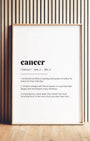 Definition Poster of Cancer on Gallery White background