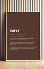 Definition Poster of Carer on Espresso background