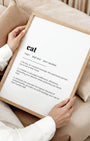 Definition Poster of Cat on Gallery White background