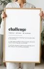 Definition Poster of Challenge on Gallery White background