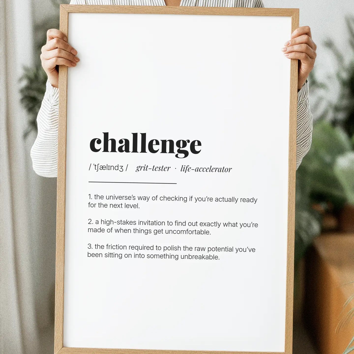Definition Poster of Challenge on Gallery White background