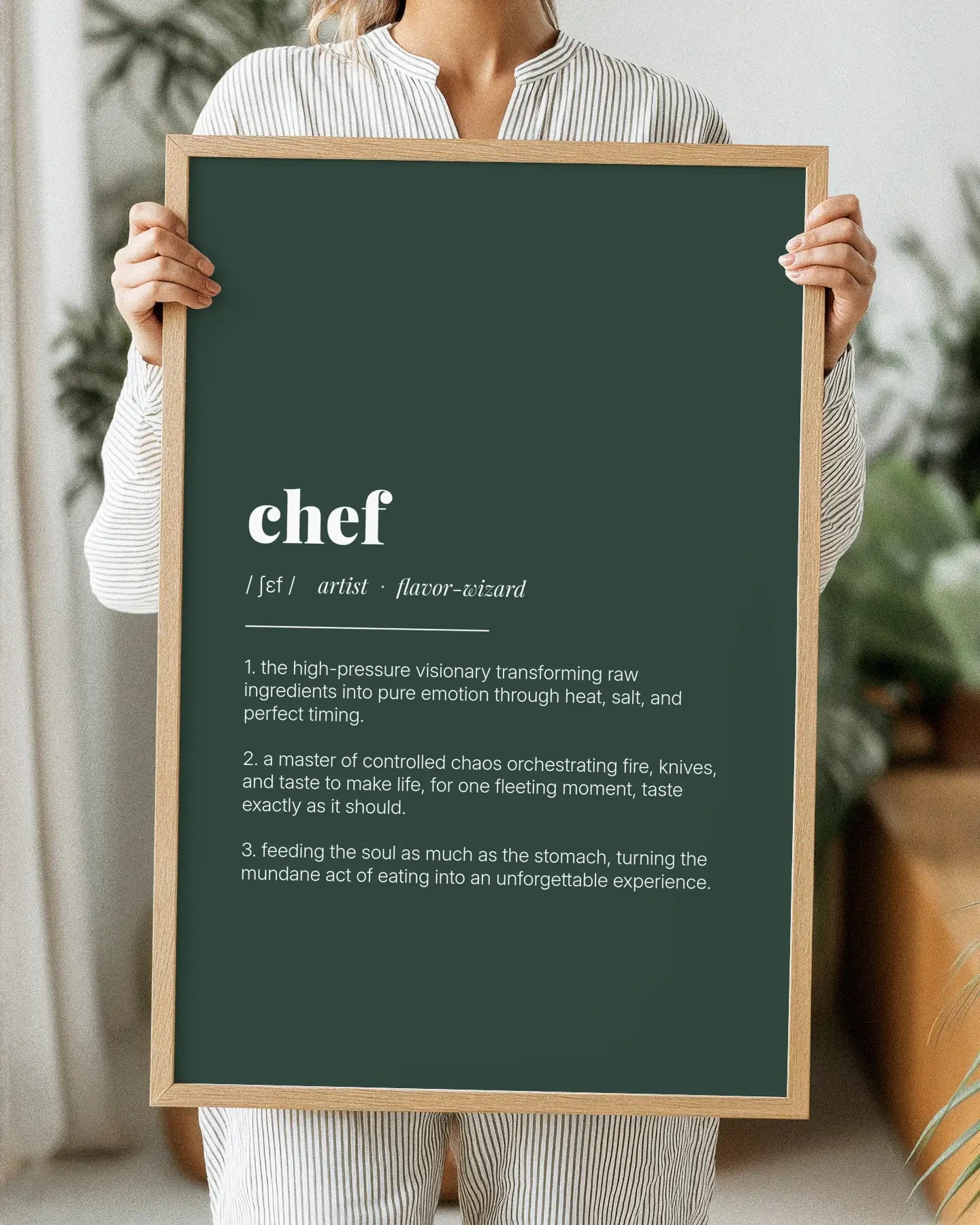 Definition Poster of Chef on Emerald background