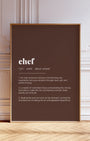 Definition Poster of Chef on Espresso background