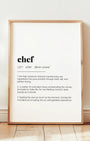 Definition Poster of Chef on Gallery White background