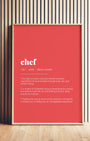 Definition Poster of Chef on Strawberry background