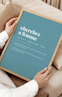 Definition Poster of Cherchez <br />a femme on Sea Glass background
