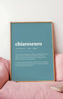 Definition Poster of Chiaroscuro on Sea Glass background