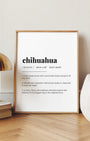 Definition Poster of Chihuahua on Gallery White background