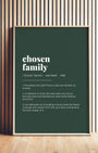 Definition Poster of Chosen<br />Family on Emerald background