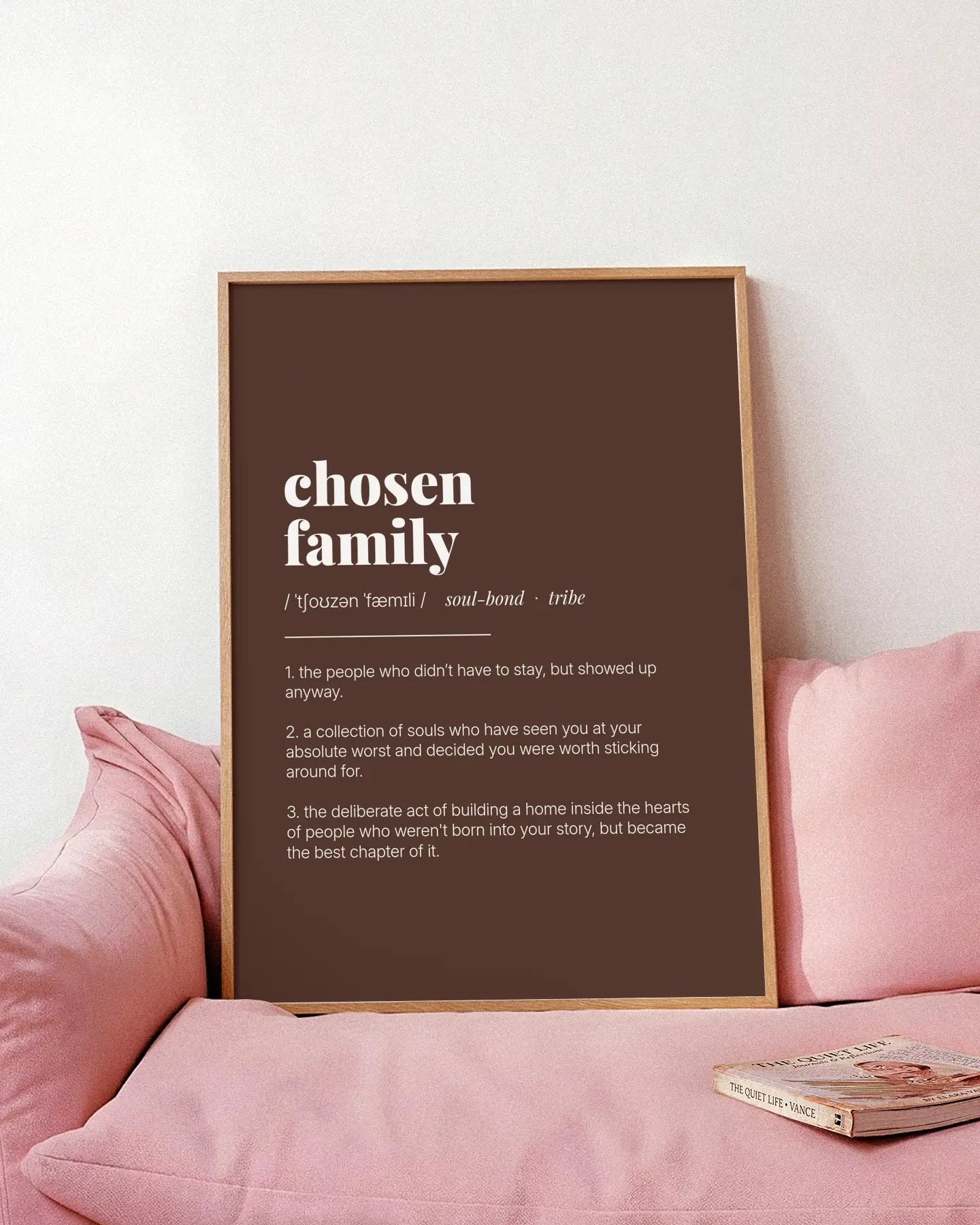 Definition Poster of Chosen<br />Family on Espresso background