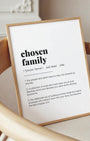 Definition Poster of Chosen<br />Family on Gallery White background