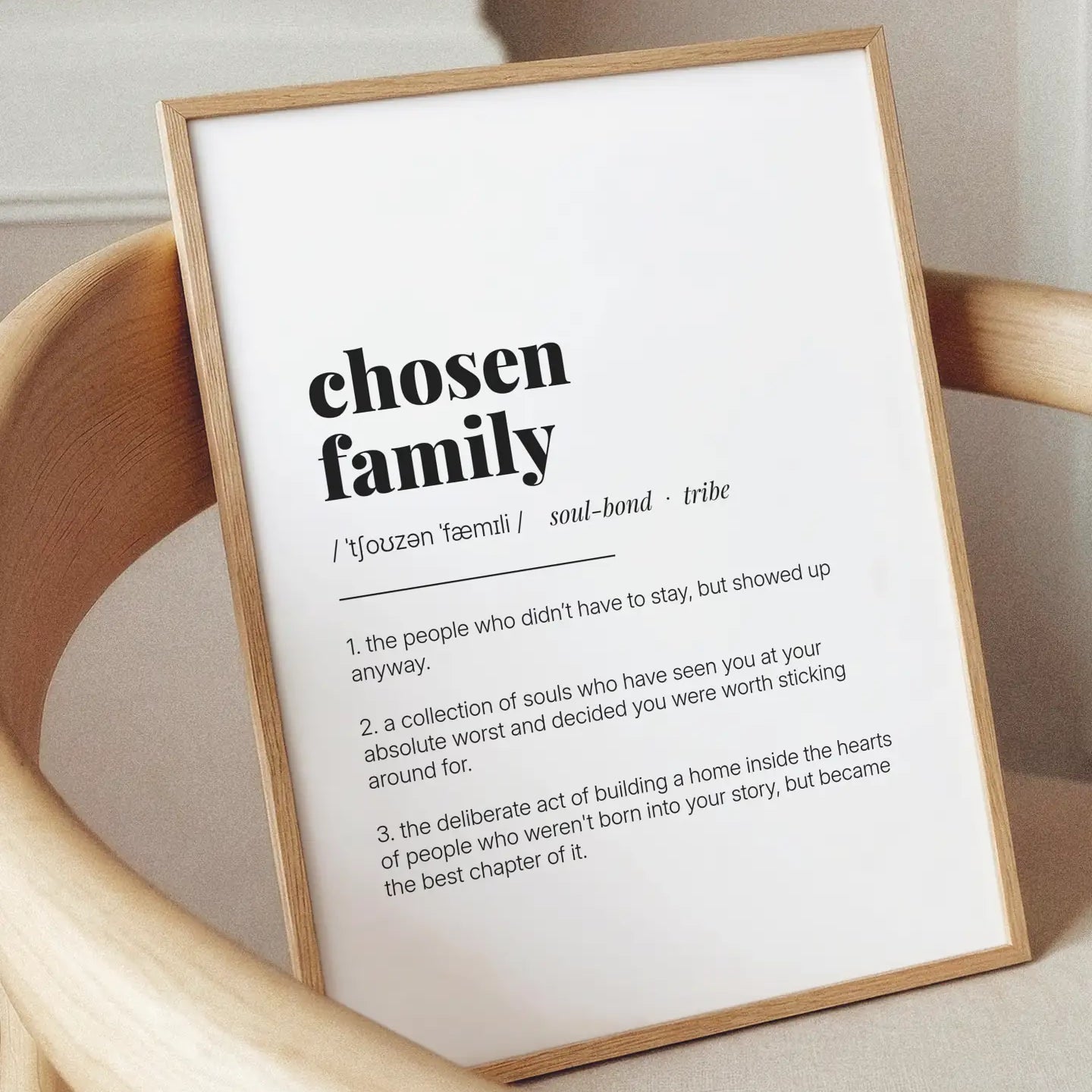 Definition Poster of Chosen<br />Family on Gallery White background