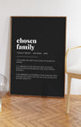 Definition Poster of Chosen<br />Family on Midnight Ink background