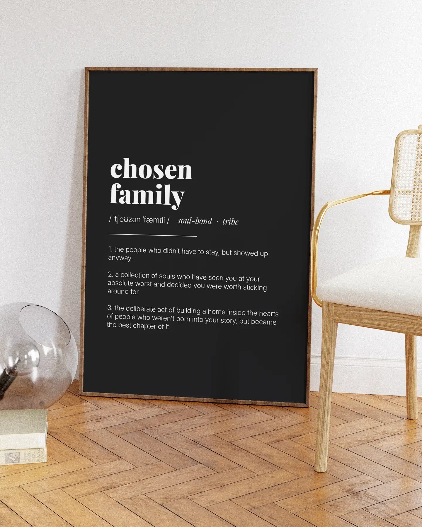 Definition Poster of Chosen<br />Family on Midnight Ink background