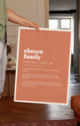 Definition Poster of Chosen<br />Family on Terracotta background
