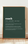 Definition Poster of Coach on Emerald background
