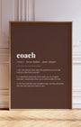 Definition Poster of Coach on Espresso background