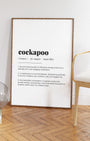 Definition Poster of Cockapoo on Gallery White background