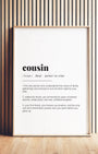 Definition Poster of Cousin on Gallery White background