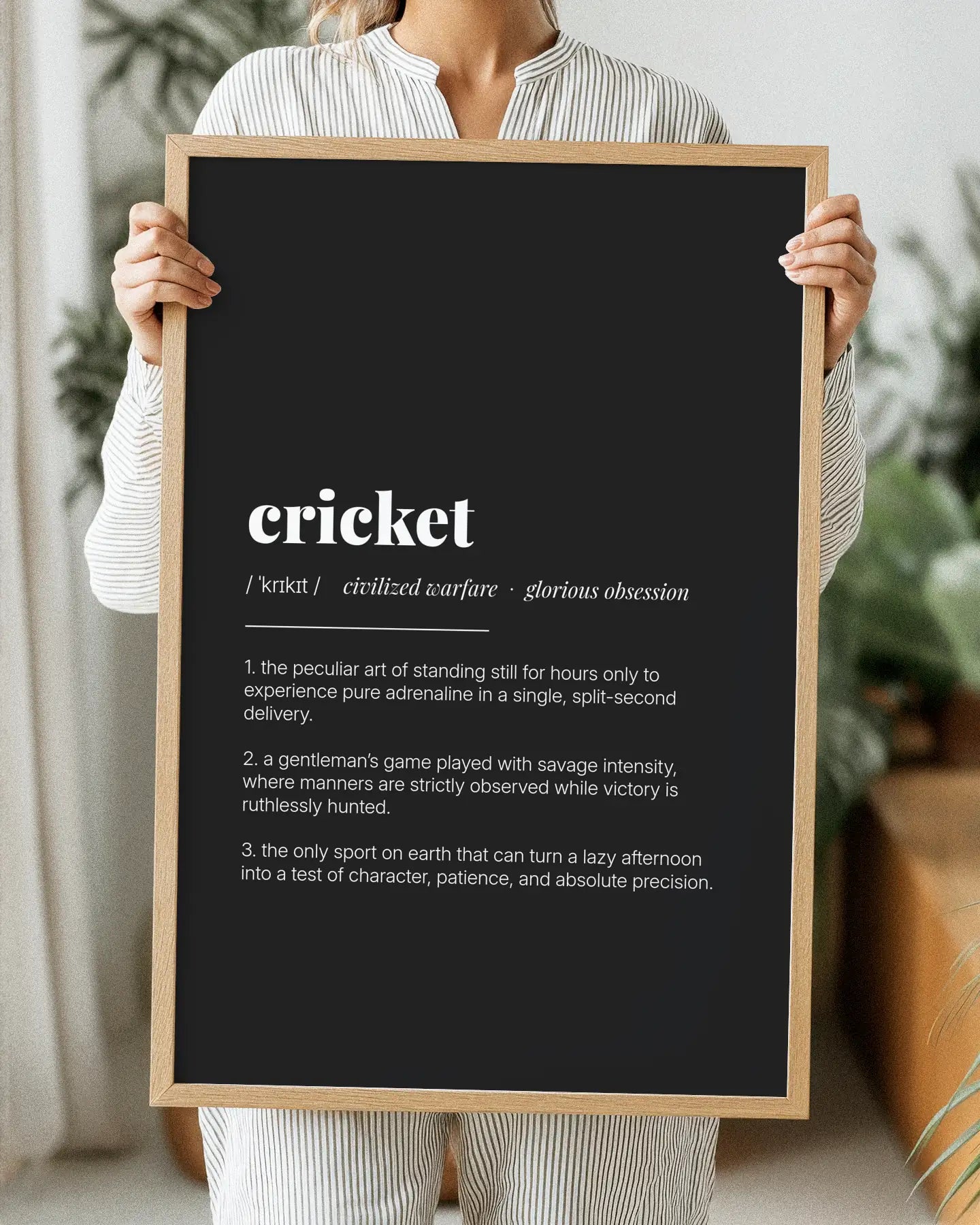 Definition Poster of Cricket on Midnight Ink background