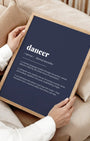 Definition Poster of Dancer on Deep Navy background