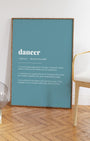 Definition Poster of Dancer on Sea Glass background