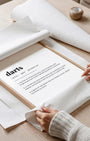 Definition Poster of Darts on Gallery White background