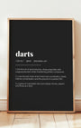 Definition Poster of Darts on Midnight Ink background