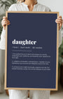 Definition Poster of Daughter on Deep Navy background