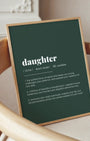 Definition Poster of Daughter on Emerald background